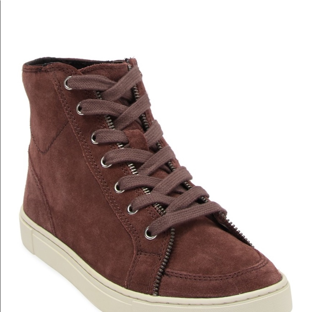 Frye &Co Sindy Moto High Aubergine - Picture 2 of 7